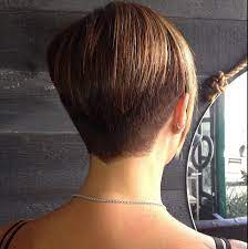 Layered Asymmetrical Pixie Bob Shaved Stack By Sonny Zizzo Short Hair Back Short Hair Styles Pixie Really Short Hair