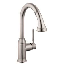 Vigo pull down spray kitchen faucet available finish in: Hansgrohe Talis C 1 Handle Pull Down Sprayer Kitchen Faucet In Steel Optik The Home Depot Canada