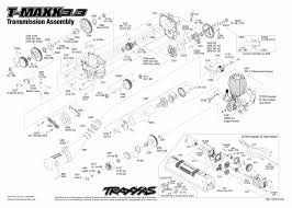 T Maxx 3 3 4907 Transmission Assembly Exploded View Traxxas