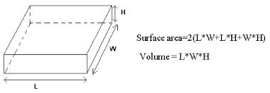 Enter the two side lengths and the rest will be calculated. Volume And Area Of Rectangular Solid Calculator