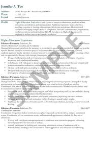 Sample Resume Higher Education Professional Done By Cafe Edit Resume Examples Job Resume Examples Teacher Resume Examples
