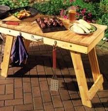 Grilling Table Great For Camping Tailgating Or Barbecuing Solid Wood Pallet Furniture Outdoor Bbq Table Diy Pallet Projects