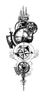 65 Amazing Compass Tattoo Designs And Ideas Compass Tattoo Design Clock Tattoo Design Compass Tattoo