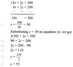 Maharashtra Board Class 10 Maths Solutions Chapter 1 Linear Equations In Two Variables Practice Set 1 5 Learn Cram Maths Solutions Linear Equations Equations