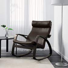 Poang Rocking Chair Black Brown Robust Glose Dark Brown Ikea Rocking Chair Leather Chair Cushions Rocking Chair Nursery