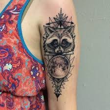 Raccoon Moon Tattoo I Love This So Much I Want Something Along These Lines For My Thigh Tattoo Raccoon Tattoo Tattoos For Guys Tattoos