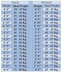 Ideal Height And Weight Chart Powcast Sports