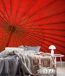 Umbrella Red Wallpaper Red Walls Red Wallpaper Wall Murals