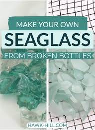 Step By Step Instructions For Making Your Own Sea Glass From Recycled Glass Sea Glass Crafts Broken Glass Art Sea Glass Diy