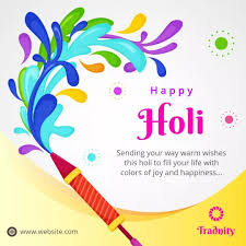 A little wish for you on the auspicious occasion of holi. Holi Wishes Templates Photoadking