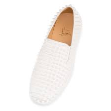 Roller Boat White White Leather Men Shoes Christian Louboutin