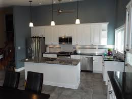 Paint Color Waters Edge By Benjamin Moore Stainless Steel Appliances Sears Kenmore Elite Series Island Mi Kitchen Renovation New Kitchen Trending Paint Colors