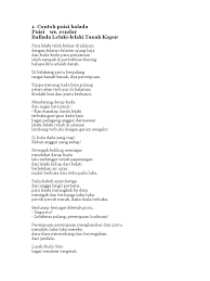 Kami tidak begitu meyakini apakah telah terjadi perubahan tingkat kesukaan penggunaan kata dalam puisi, terutama di puisi kontemporer. Contoh Puisi Balada Pdf