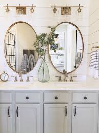 Farmhouse Industrial Bathroom Round Mirror Bathroom Oval Mirror Bathroom Bathroom Mirror