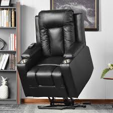 The little boost platform is an affordable alternative to a lift chair. Btm Power Lift Chair Electric Riser Recliner For Elderly Leather Sofa Recliner Armchair Living Room Chair With Side Pocket And Cup Holders Functional W Remote Control Black Buy Online In Saint Vincent And