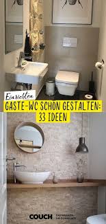 Gaste Wc Gestalten Einladend Statt Nuchtern So Geh Bestplacesinportugal In 2020 Guest Toilet Diy Bathroom Decor Diy Decorating Small Spaces