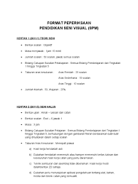 Pendidikan seni visual contoh jawapan kertas 2 psv spm 2016. Format Peperiksaan Psv 2013 Sue