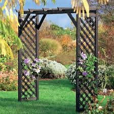 Pergola Double Leolynn En Bois Anthracite H 180 Cm Pergola Jardinerie Truffaut Pergola Bois