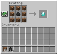 This data pack enables you to craft a diamond and 8 stone back into diamond ore. Coal Dirt Diamond Minecraft Data Pack