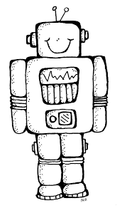 Black And White Transparent Background Robot Clipart Robot Jpg 669 1 133 Pixels Doodling Tutorial Coloring For Kids Doodle Coloring