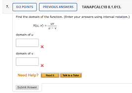 Solved Find The Domain Of The Function Enter Your Answe Chegg Com