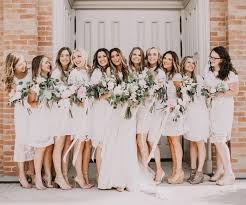 Bridesmaid hairstyles with short hair generally consist of a basic pleat and a headband or precious headband. How To Pull Off An All White Bridal Party