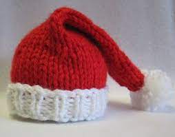Sea Trail Grandmas Preemie And Newborn Santa Hat Knit Pattern Knitting Baby Hats Knitting Santa Hat Pattern