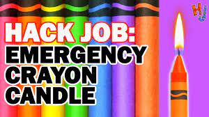 Hack Emergency Crayon Candle Grill Hack Job 4 Crayon Candles Crayon Hacks
