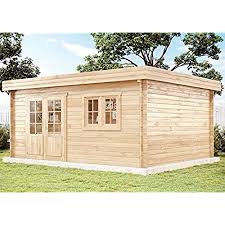 Tene Kaubandus Gartenhaus Daniel 40 Iso Blockhaus 500x400cm 40mm Holzhaus Ferienhaus Holzhutte Amazon De Garten