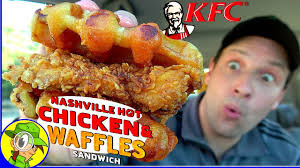 Set up a breading station: Kfc Nashville Hot Chicken Waffles Sandwich Review Peep This Out Youtube