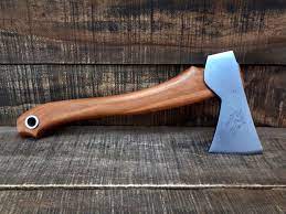 Felling Hand Forged Axe With Leather Case Bushcraft Axe Camping And Hunting Axe Gifts For Men Bushcraft Axe Axe Axe Sheath