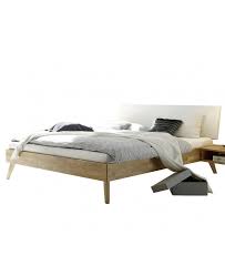 Set bestehend aus 1 vorhang inkl. Hasena Trento Eiche Bett Pesaro Kopfteil Lecco Weiss 160x200