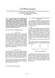 Cell phones, iphones, analog and digital phones. Pdf Cell Phone Jammer