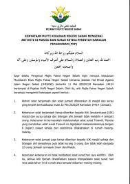 Katanya rasulullah saw bersabda : Solat Berjemaah Dan Solat Jumaat Dibenarkan Msajid Di Sabah Bakal Dibuka