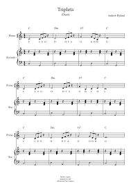 The triplets are a pop rock trio that crossed over musical boundaries from the u.s through latin america. Triplet Duet Sheet Music For Piano Piano Duo Musescore Com
