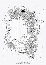 Bird in cage coloring page. Pin On Art Stuff