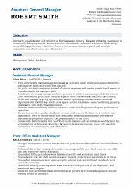 Understanding of all hotel management best practices and relevant laws and guidelines. Assistant General Manager Resume Samples Qwikresume