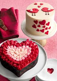 Vector collection of decorative valentines day design elements. Cake Designs Valentine Desserts Cake Valentines Food