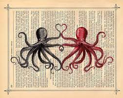 Octopus Love Octopus Art Print Personalized Art Print Personalize Art