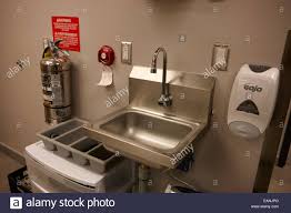 safe hygenic hand washing sink in a