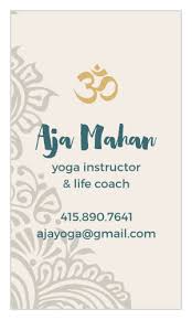 When you hear something good, share it! Yoga Business Cards Match Your Color Style Free