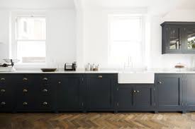 Such A Beautiful Run Of Cupboards In Devol S Bath Shaker Kitchen We Love The Parquet Flooring To Kitchen Cabinet Remodel Black Kitchen Cabinets Devol Kitchens