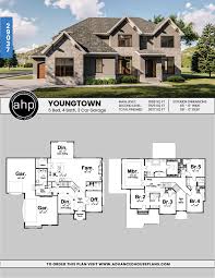 Find cute single family house blueprints, residential designs w/bedrooms together & more! 2 Story Traditional House Plan Youngtown Traditional House Plan New House Plans Home Design Floor Plans