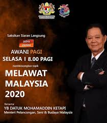 Menteri pelancongan, seni dan budaya, datuk mohamaddin ketapi menafikan pameran lukisan bertemakan kartun animasi terkenal jepun, doraemon sebagai sebahagian bahan tarikan dan promosi pelancongan sempena kempen tahun melawat malaysia 2020 (tmm 2020). Saksikan Siaran Langsung Awani Pagi Di Kementerian Pelancongan Seni Dan Budaya Malaysia Facebook