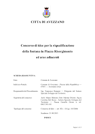 CITTA DI AVEZZANO Concorso di idee per la riqualificazione della ...