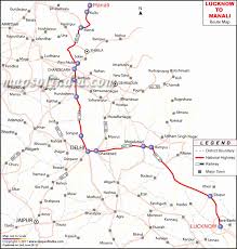 Lucknow Manali Route Map