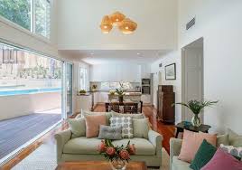 Do you stare at your formal dining room wondering what the heck to do with it? Lounge Dining Kitchen With View To Deck And Pool Modern Living Room Brisbane By Skyring Architects Houzz Au