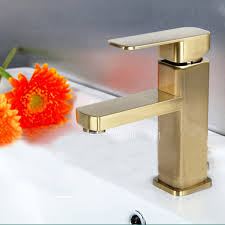 simple brushed gold square shaped