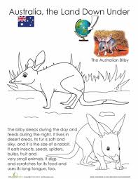 Animals Of Australia Coloring Pages Education Com Australia Animals Animal Coloring Pages Bilby Animal