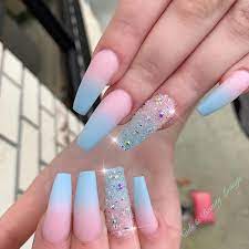 Girls with different temperaments can get the sweet feeling of pink very well. 32 Super Cool Pink Nail Designs That Every Girl Will Love Polish And Pearls Pink Nail Designs Ombre Acrylic Nails Long Acrylic Nails